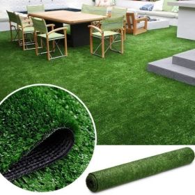 6ft x 10ft Premium Artificial Turf Mat with Drainage Holes. Thick Fake Grass with Rubber Backing, Ideal for Indoor/Outdoor Pet Areas, Garden, Law
