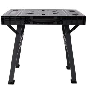 Foldable Work Bench,Portable Workstation,Work Bench Suitable for Garage,Workshop and Home,1650LBS Capacity,Black
