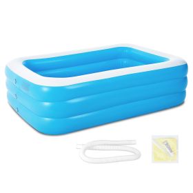Inflatable Swimming Pools Family Swim Play Center Pool Blow up Kiddie Pool for Family Inflatable Lounge Pool for Kids Baby Adult Inflatable Water