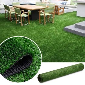 3ft x 32ft Premium Artificial Turf Mat with Drainage Holes. Thick Fake Grass with Rubber Backing, Ideal for Indoor/Outdoor Pet Areas, (3ft x 32ft: Grass height 0.6 inches/1.5cm)