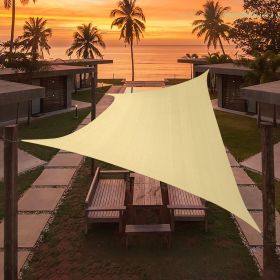 Artpuch Custom Size Beige Sun Shade Sail Triangle Canopy 185 GSM Durable Fabric UV Block Awning for Outdoor Patio Garden Backyard (Customized Ava (Color: Beige, size: 09'x23')