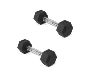 A Set Of Hexagonal Rubber-coated Dumbbells - Non-slip Grips That Are Durable And Space-saving For Home Gym Strength Training--Only Supports Self (Option: 5LB Pair)